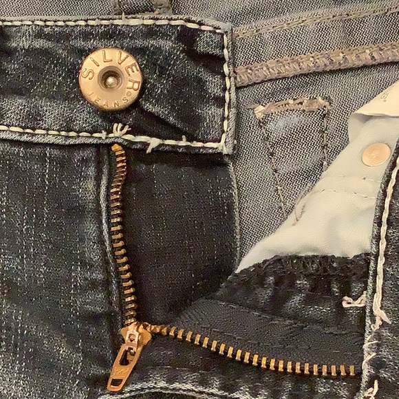 Silver Aiko Lo Rise Bootcut Jeans, 28W 31L - Picture 6 of 15